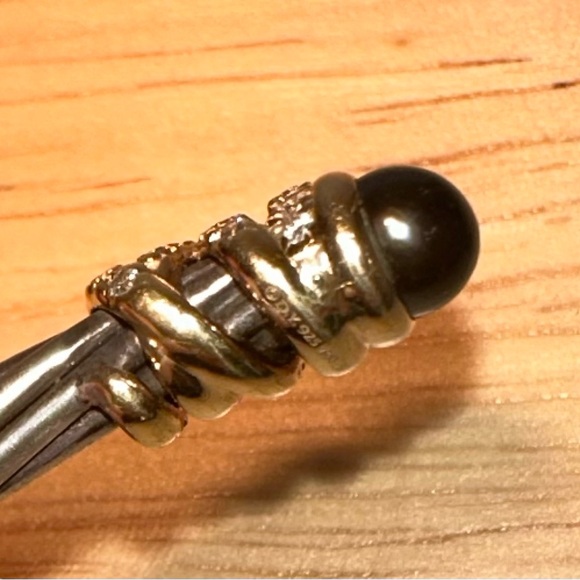 David Yurman Black Helena End Station Bracelet Tahiti Pearls, Diamonds 18K Gold - Picture 8 of 10